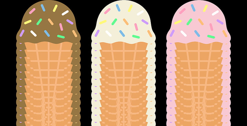 Of Ice Cream Cones ...clipart HD wallpaper