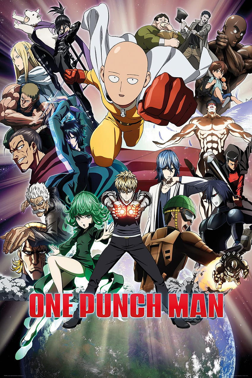 One Punch Man Poster Collage HD phone wallpaper