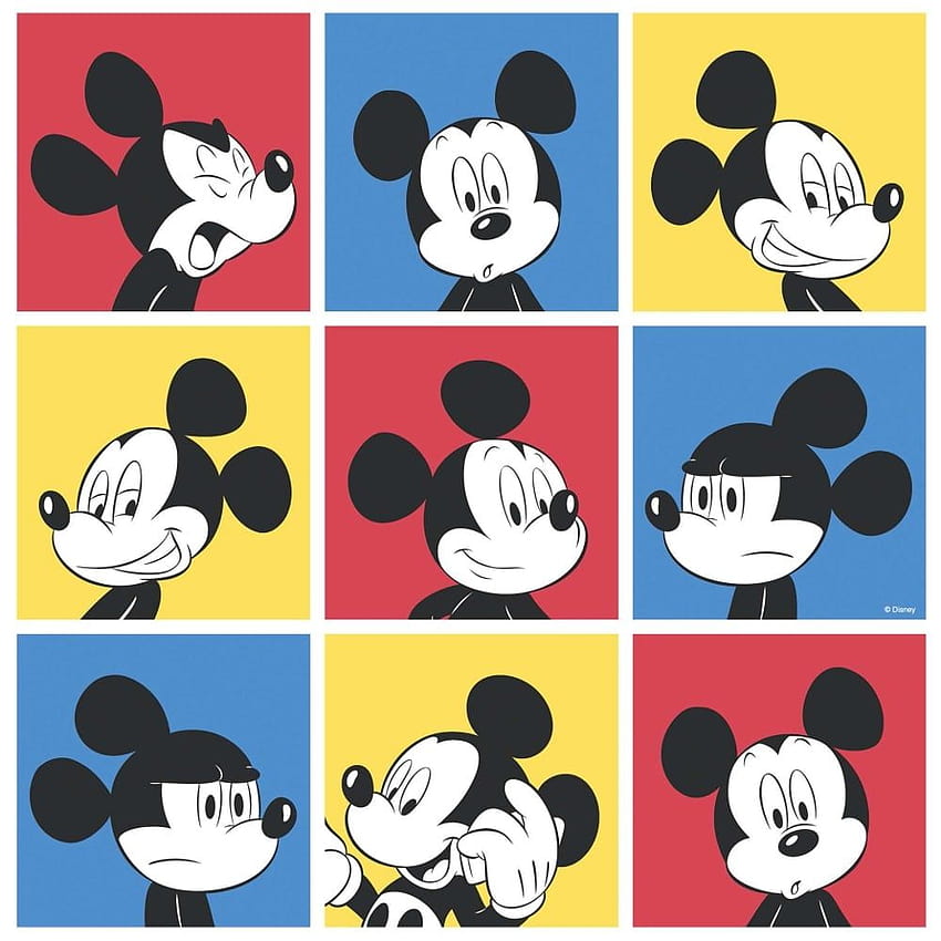 Pop Art Mickey Mouse มิกกี้เมาส์สีแดงและสีดำ วอลล์เปเปอร์โทรศัพท์ HD