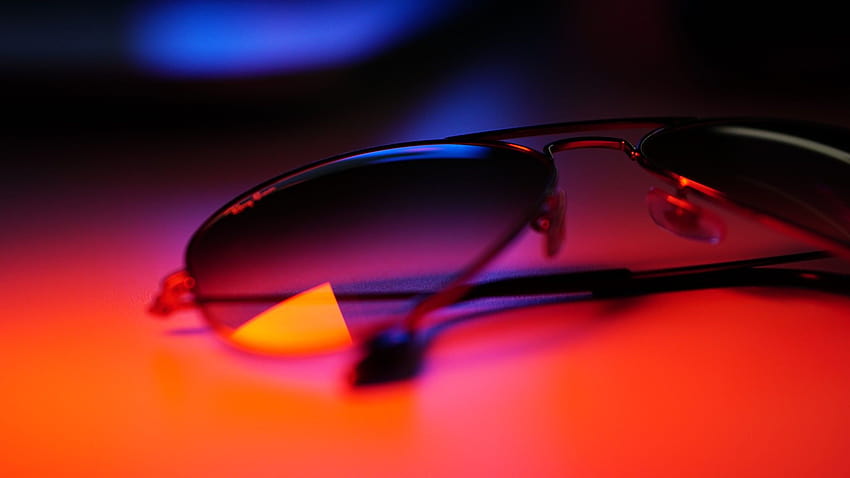 : black, sunglasses, neon, glasses, red, reflection, circle, color, petal, computer , vision care, close up, macro graphy, eyewear 2048x1152 HD wallpaper
