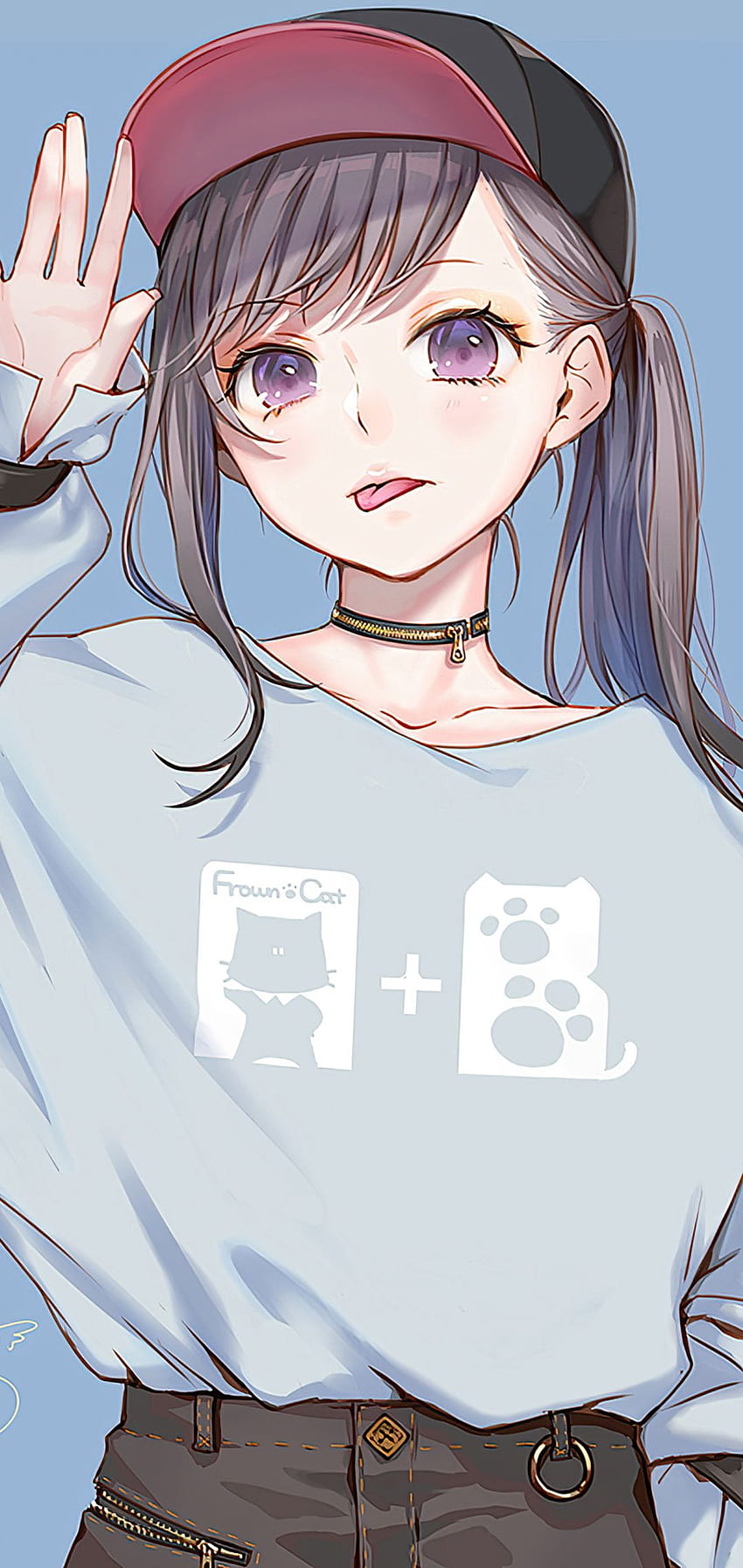 Anime girl sweater hoods HD wallpapers | Pxfuel