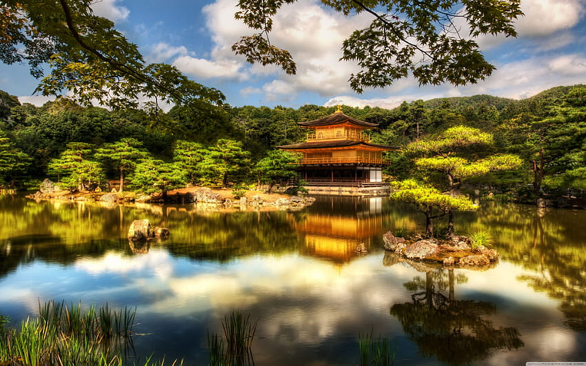 The Golden Pavilion, Kyoto Ultra Backgrounds HD wallpaper