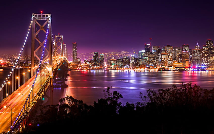 Paysage nocturne de San Francisco Fond d'écran HD