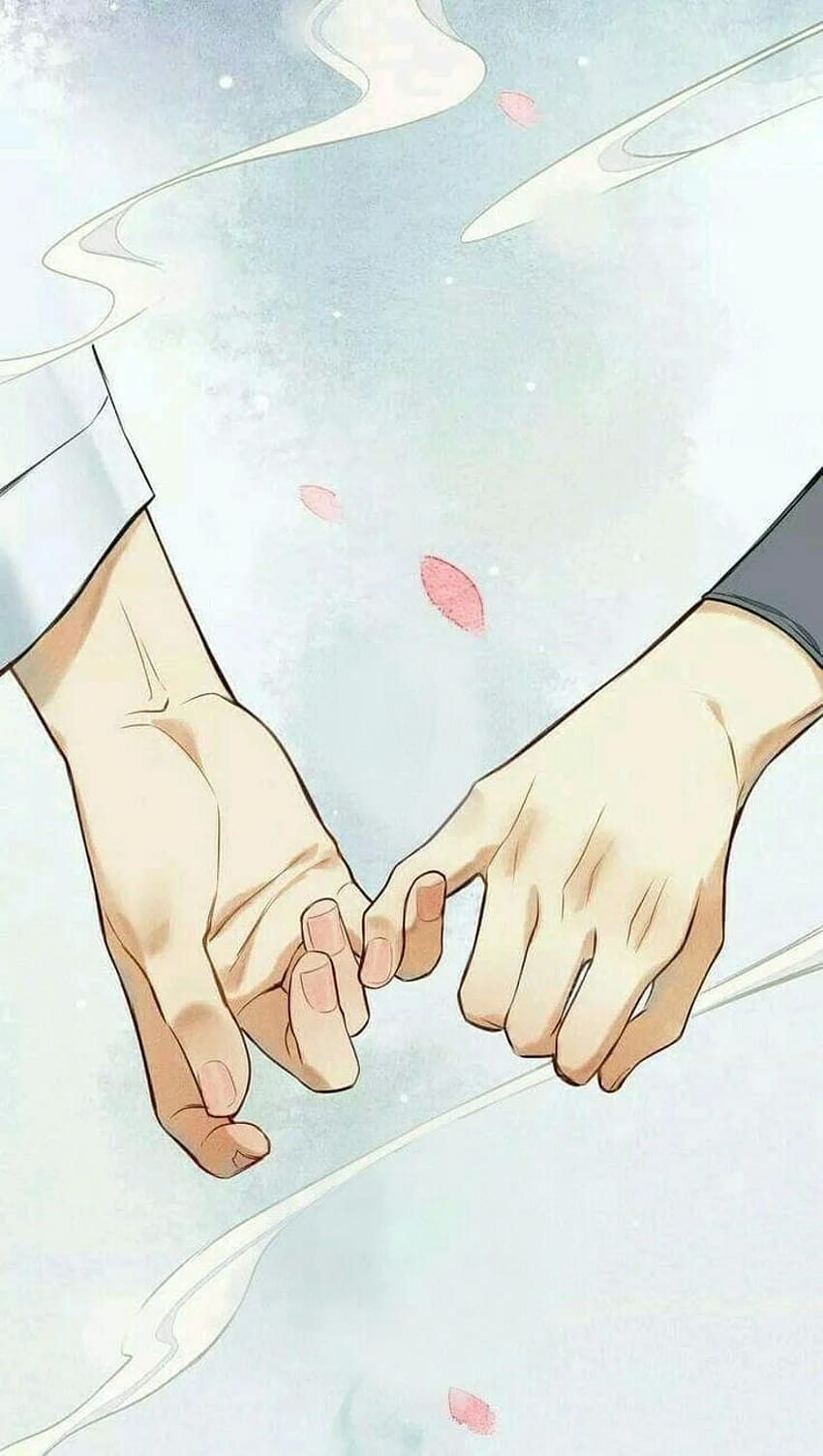 Trzymając się za ręce Romantyczne anime, anime miłość ręka iphone Tapeta na telefon HD