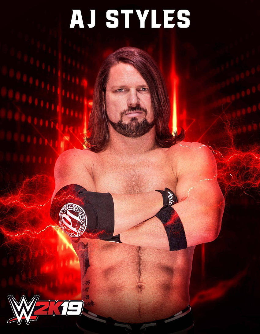 AJ Styles는 당신의 놀라운 WWE 19 표지 슈퍼스타입니다. HD 전화 배경 화면