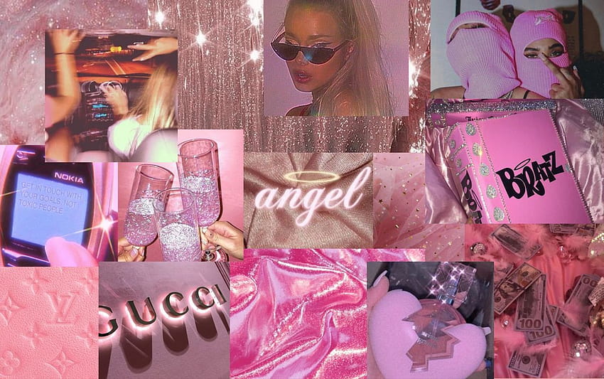Laptop Pink Aesthetic Collage Laptop Aesthetic, barbie aesthetic HD wallpaper