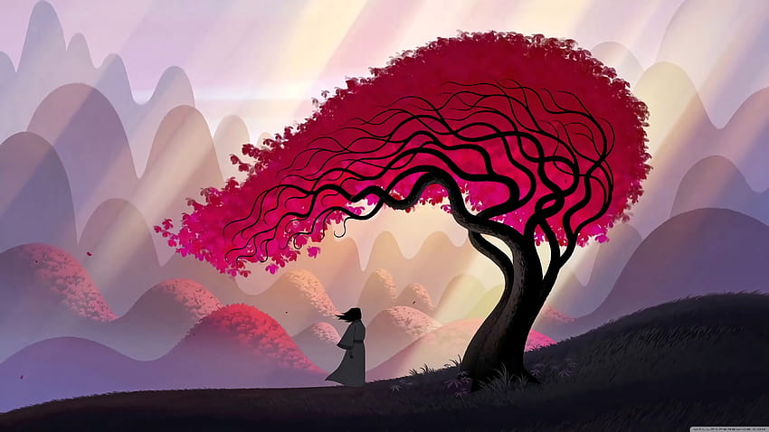 Samurai, Red Tree, Autumn Ultra Backgrounds for U TV : & 울트라와이드 & 노트북 : 태블릿 : 스마트폰 HD 월페이퍼