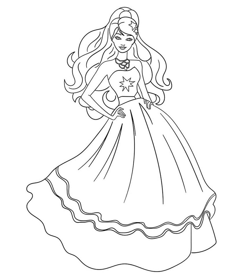 Top 50 Printable Barbie Coloring Page Online, traceable girl HD phone wallpaper