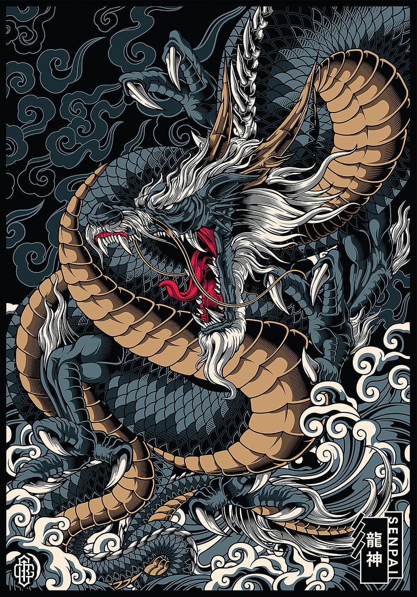 ドラゴン龍神、日本神話 HD電話の壁紙