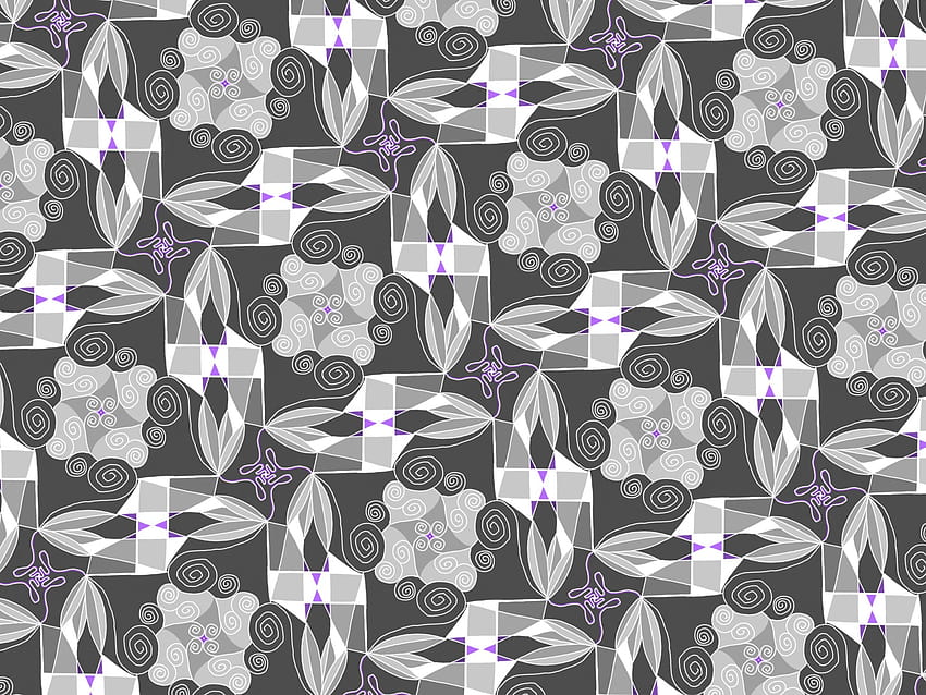 : 黒と白, 紫の, 花弁, パターン, ライン, モノクロ, サークル, オーナメント, フォント, アート, バックグラウンド, 図, 設計, 対称, 形状, 繰り返し 2048x1536 高画質の壁紙