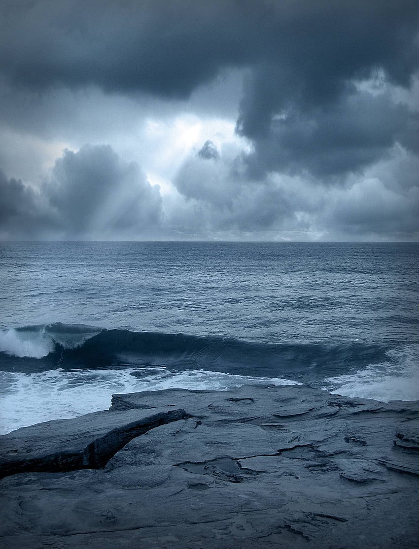 Dark Stormy Ocean, stormy night in the sea phone HD phone ...