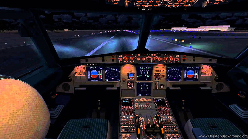 Aerosoft Airbus X Extended A320 USAIR Cockpit Landing YouTube Backgrounds, a320 cockpit HD wallpaper