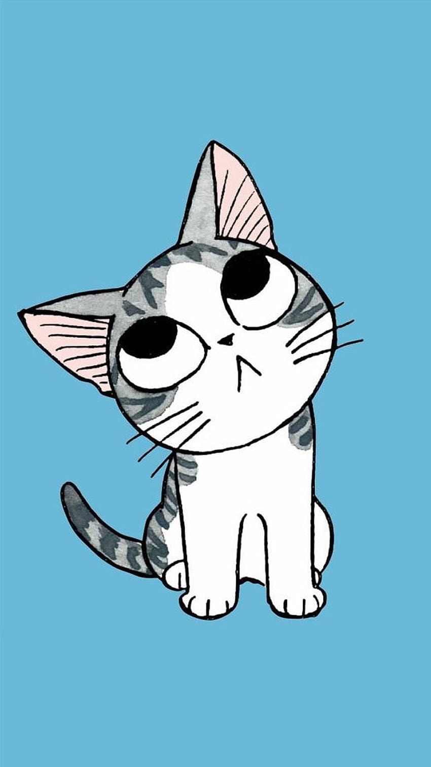 Chaton de dessin animé mignon Iphone 8 dans J7 Cartoon en 2020, chiens et chats de dessin animé mignon Fond d'écran de téléphone HD