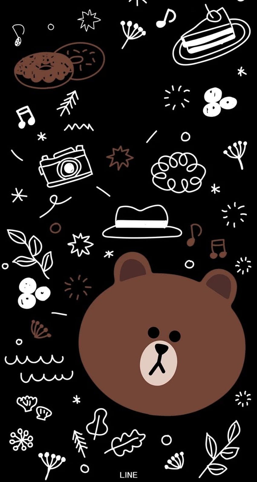 Line Brown Iphone, coklat lucu wallpaper ponsel HD