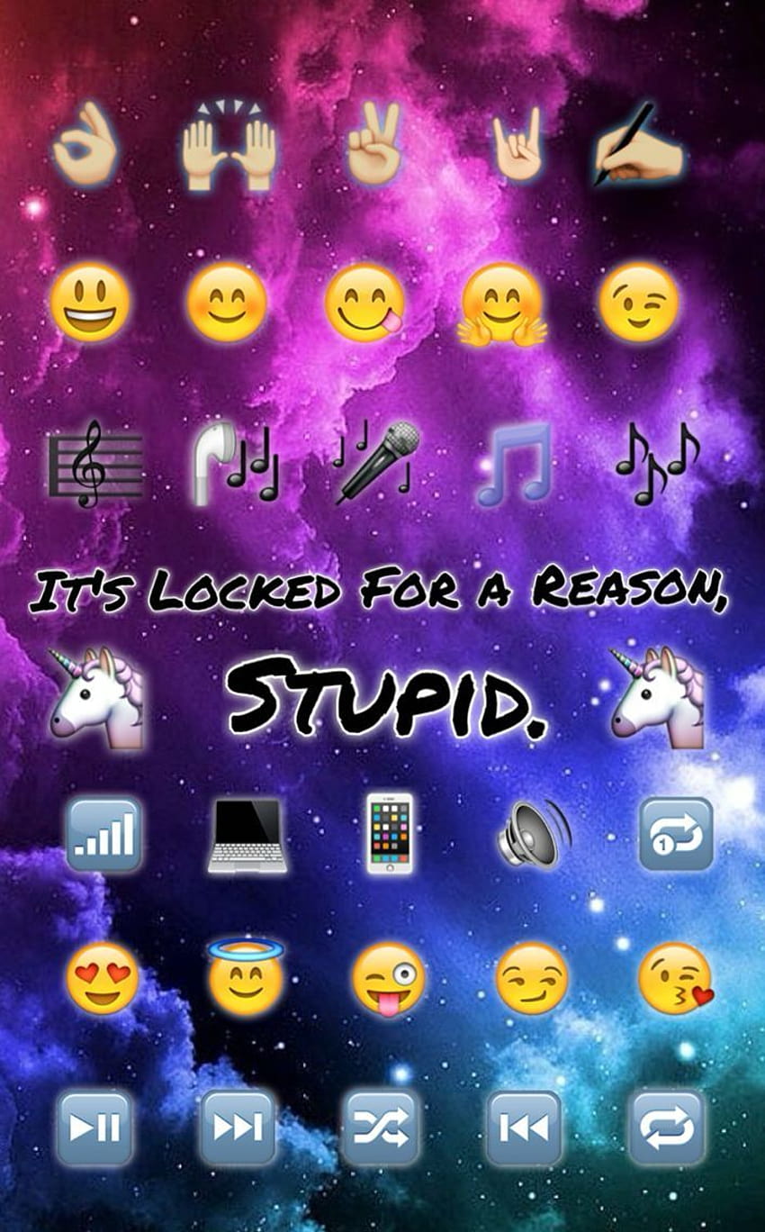 Emoji Galaxy Lock Screens, its locked for a reason HD phone wallpaper