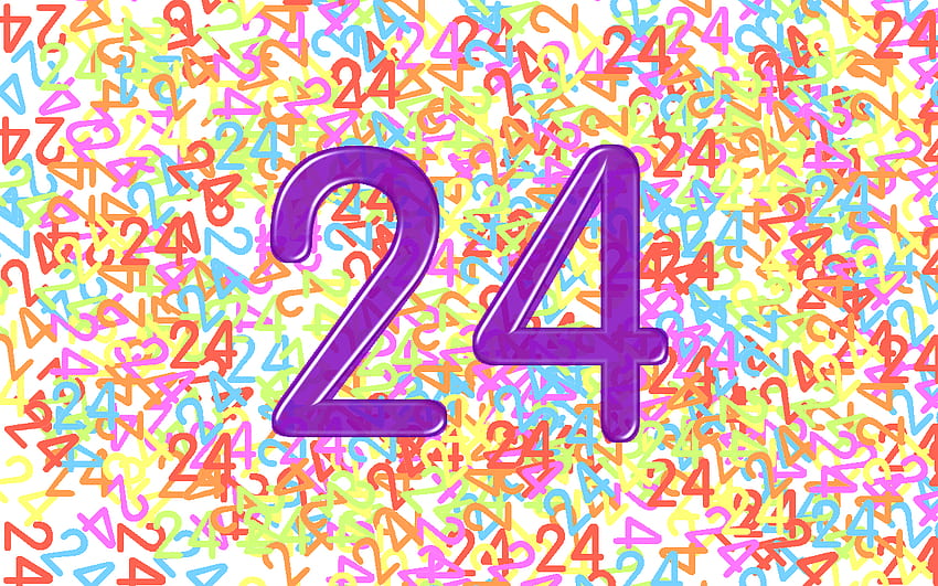 Number 24 vector font alphabet. Yellow 24 number with black background  13887858 Vector Art at Vecteezy
