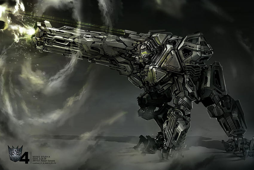 Transformers 4 Concept Art di Robert Simons, isolamento Sfondo HD