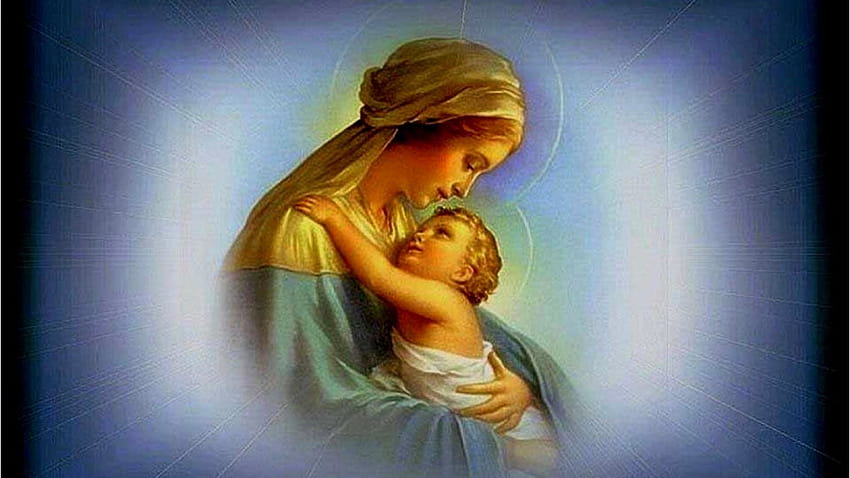 Boy Touches Of Mary And Jesus Data Src , jesus mother mary HD wallpaper
