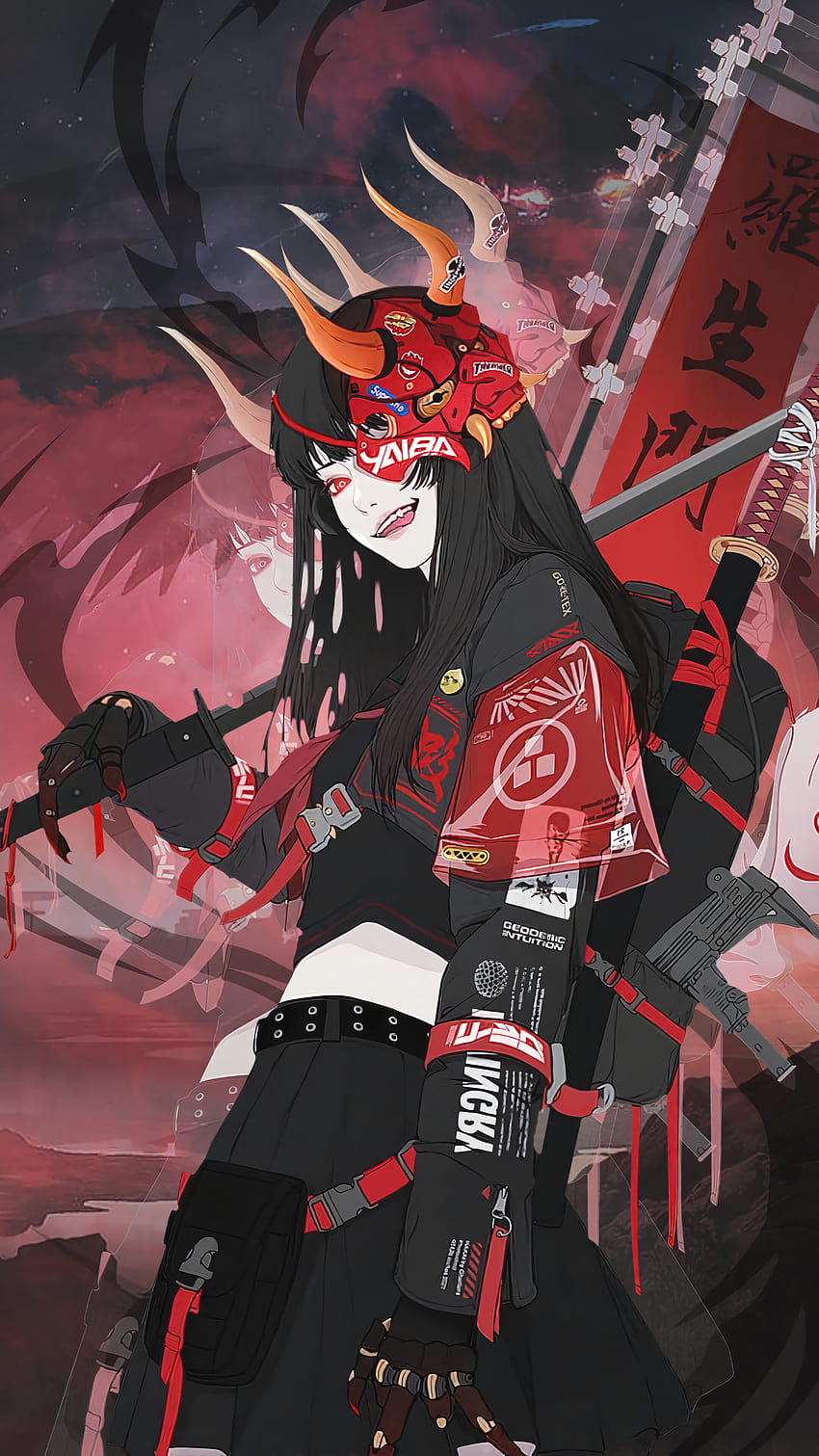 Lady Samurai, blade, samurai, anime, hot, anime girl, weapon, long hair,  sword, HD wallpaper | Peakpx