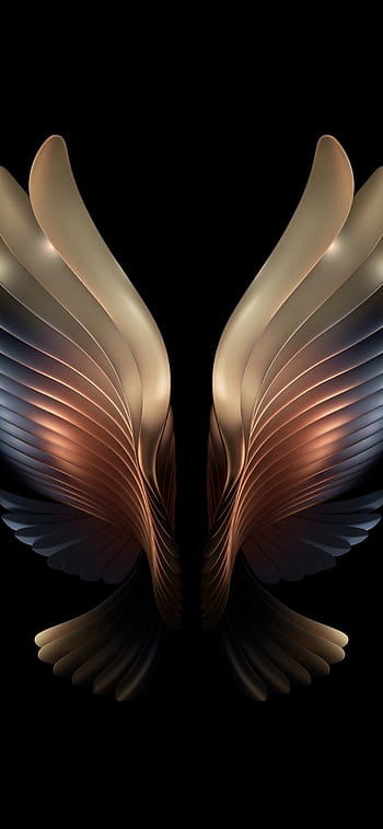 Premium Photo | A pair of fiery wings generative ai