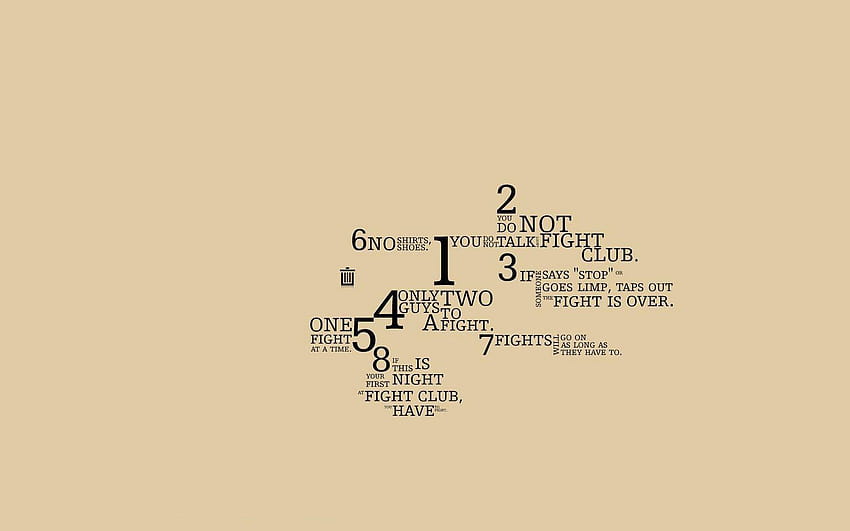 Fight Club Quotes Rules Text Typography HD wallpaper