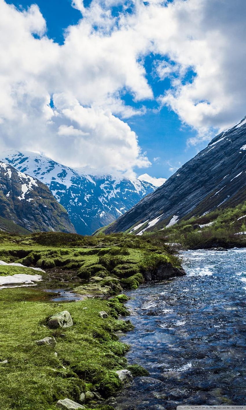 Mountain River en Noruega ❤ para, naturaleza móvil fondo de pantalla del teléfono