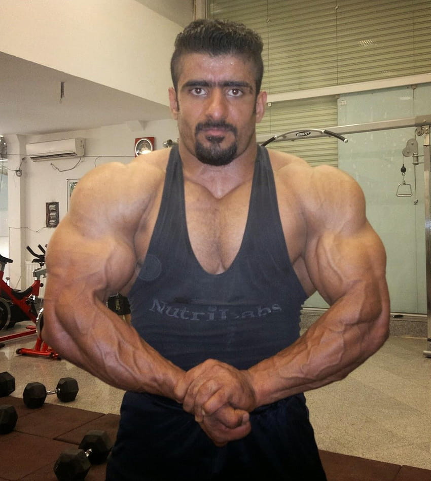 Motivazione quotidiana per il bodybuilding: il campione iraniano Hadi Choopan Sfondo del telefono HD