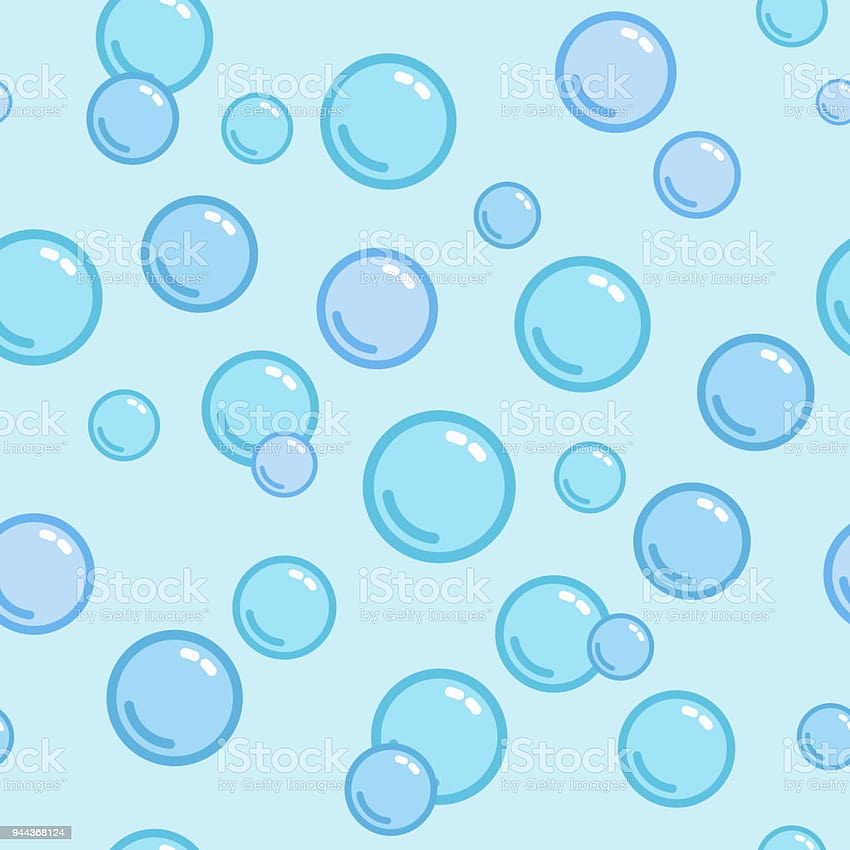 Seamless Pattern With Soap Bubbles Naive And Simple Backgrounds Blue Stock Illustration HD phone wallpaper