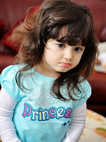 cute baby girl sad