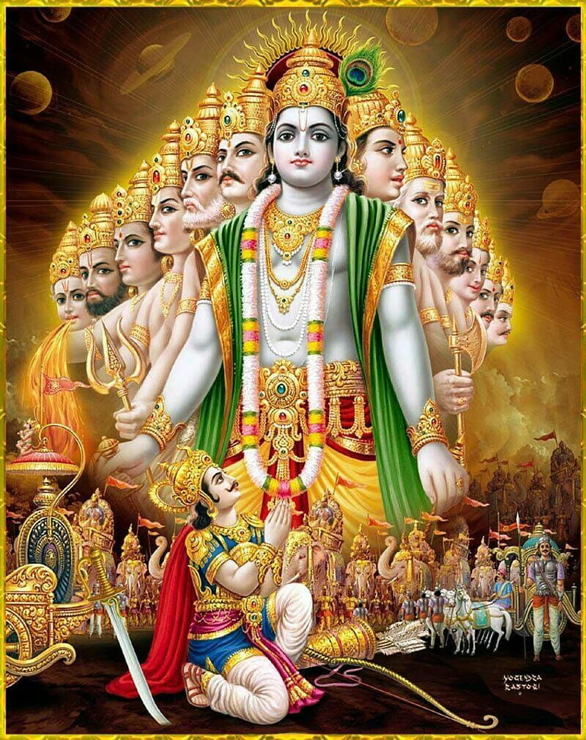 Lord Krishna Virat Roop HD-Handy-Hintergrundbild