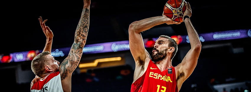 Marc Gasol dari Spanyol bersemangat membawa kesuksesan gelar NBA, Spanyol juara piala dunia fiba 2019 Wallpaper HD