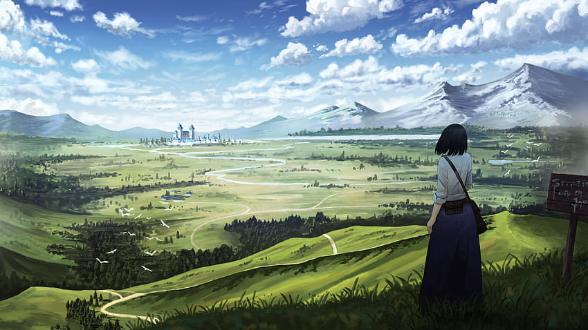 Pin di, landscape scene anime HD wallpaper