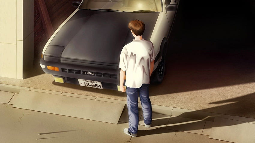 Autos, treibende Autos, Anime, Jungs, Manga, Toyota AE86, Initial D, Takumi Fujiwara, Panda Trueno :: HD-Hintergrundbild