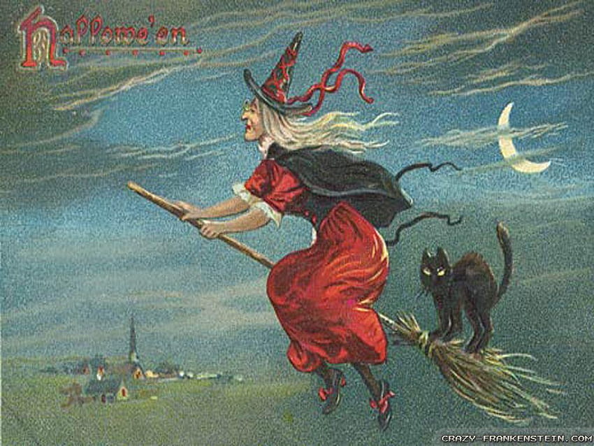 Vintage Halloween Witch – Festival s, strega di halloween 2017 Sfondo HD
