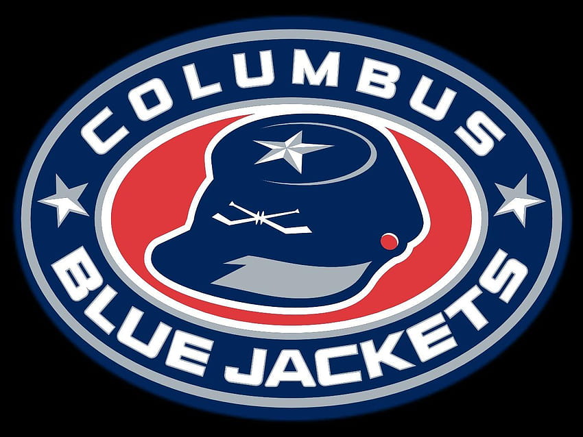 Download Metallic Columbus Blue Jackets Logo Wallpaper