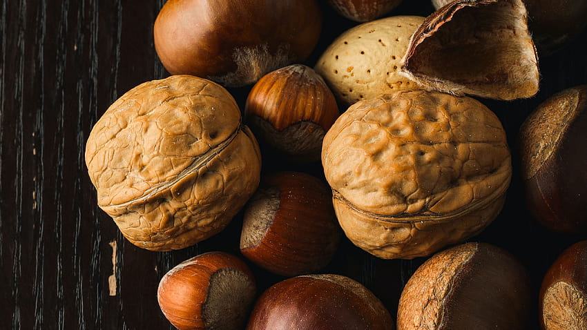 3840x2160 nuts, hazelnuts, walnuts u 16:9 backgrounds HD wallpaper