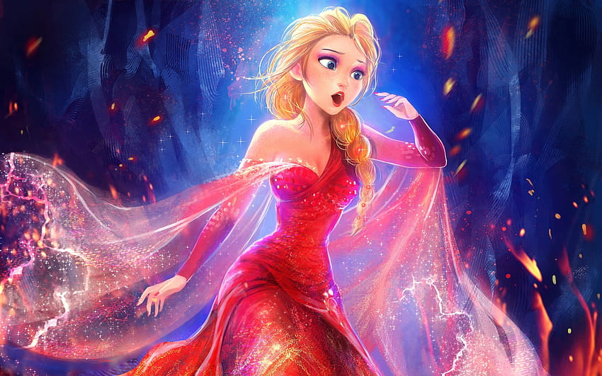 Elsa rosa congelada, elsa gótica fondo de pantalla