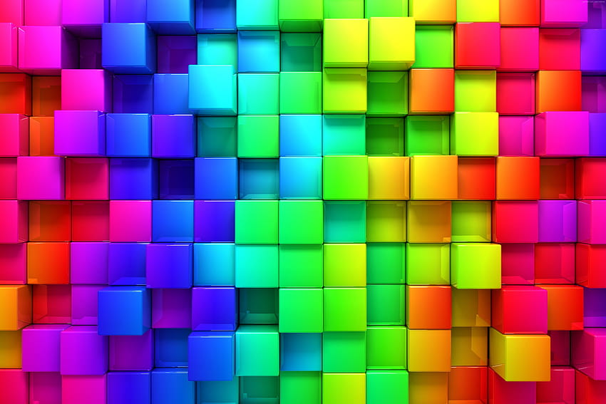 cool Colorful blocks 6k, cool colours HD wallpaper