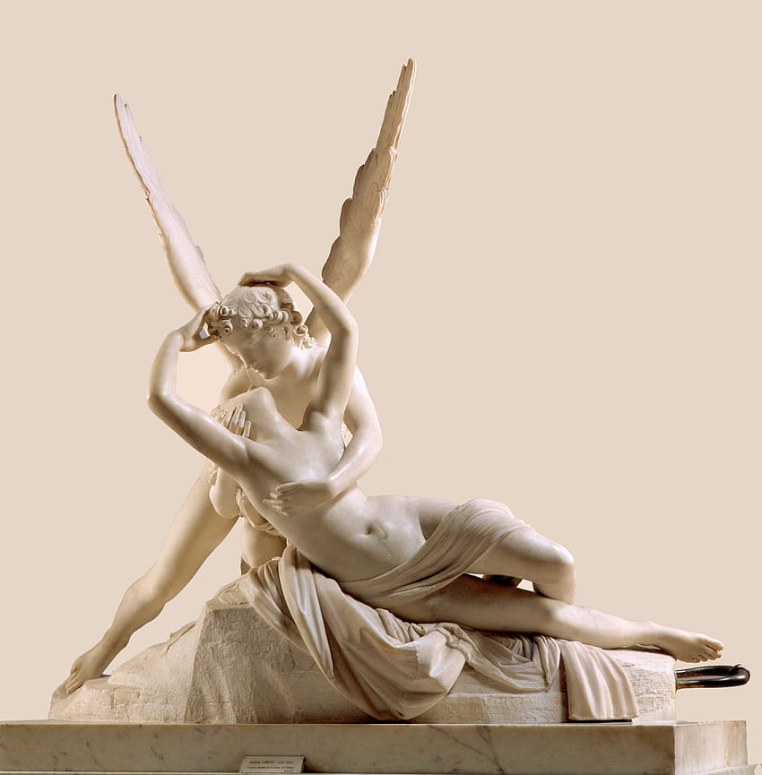 Cupido y Psique de Antonio Canova. Museo del Hermitage fondo de pantalla del teléfono