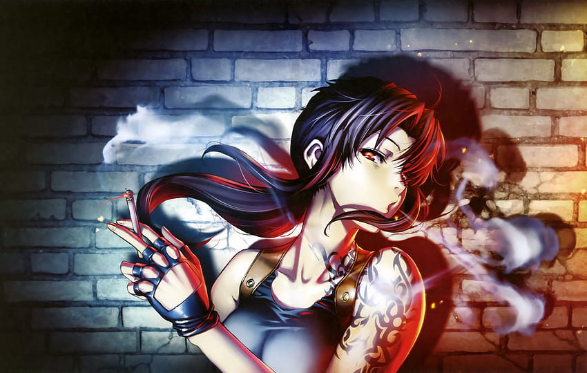 Anime Anime Girls Revy Black Lagoon Smoking Cigarettes, girls smoking anime HD wallpaper