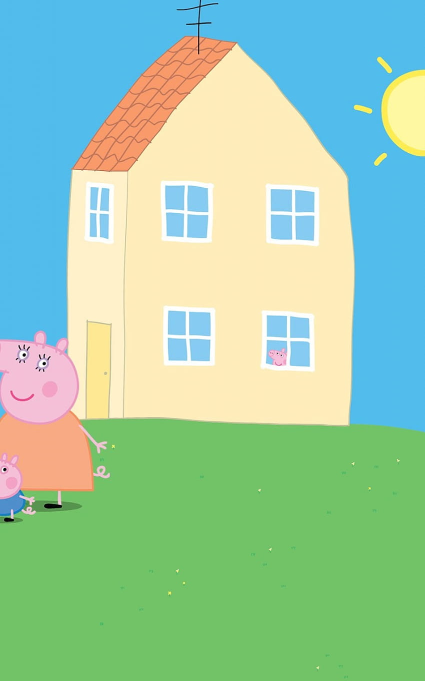 Peppa Pig Peppa Pig Family And House 3105447 [2560x1440] สำหรับมือถือและแท็บเล็ตบ้านของครอบครัว วอลล์เปเปอร์โทรศัพท์ HD