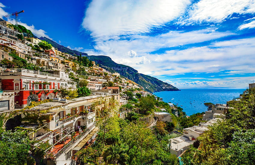 Pantai Amalfi, Italia · Stock, pantai italia Wallpaper HD