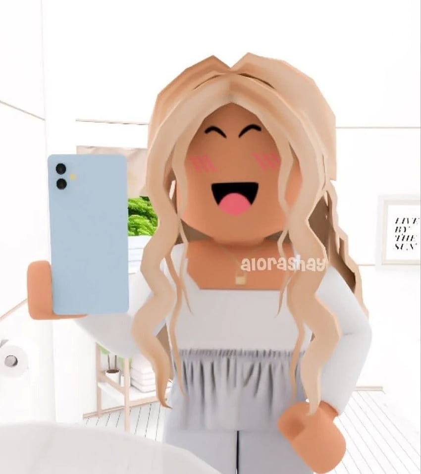 estética roblox gfx selfie en 2020, chicas estéticas roblox fondo de pantalla del teléfono