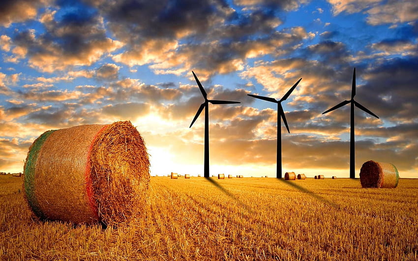 Wind Turbine posted by Samantha Simpson HD wallpaper