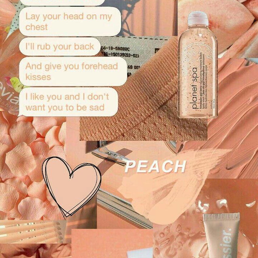 Peach Aesthetic Collage • For You, aesthetic collage valentines day HD phone wallpaper