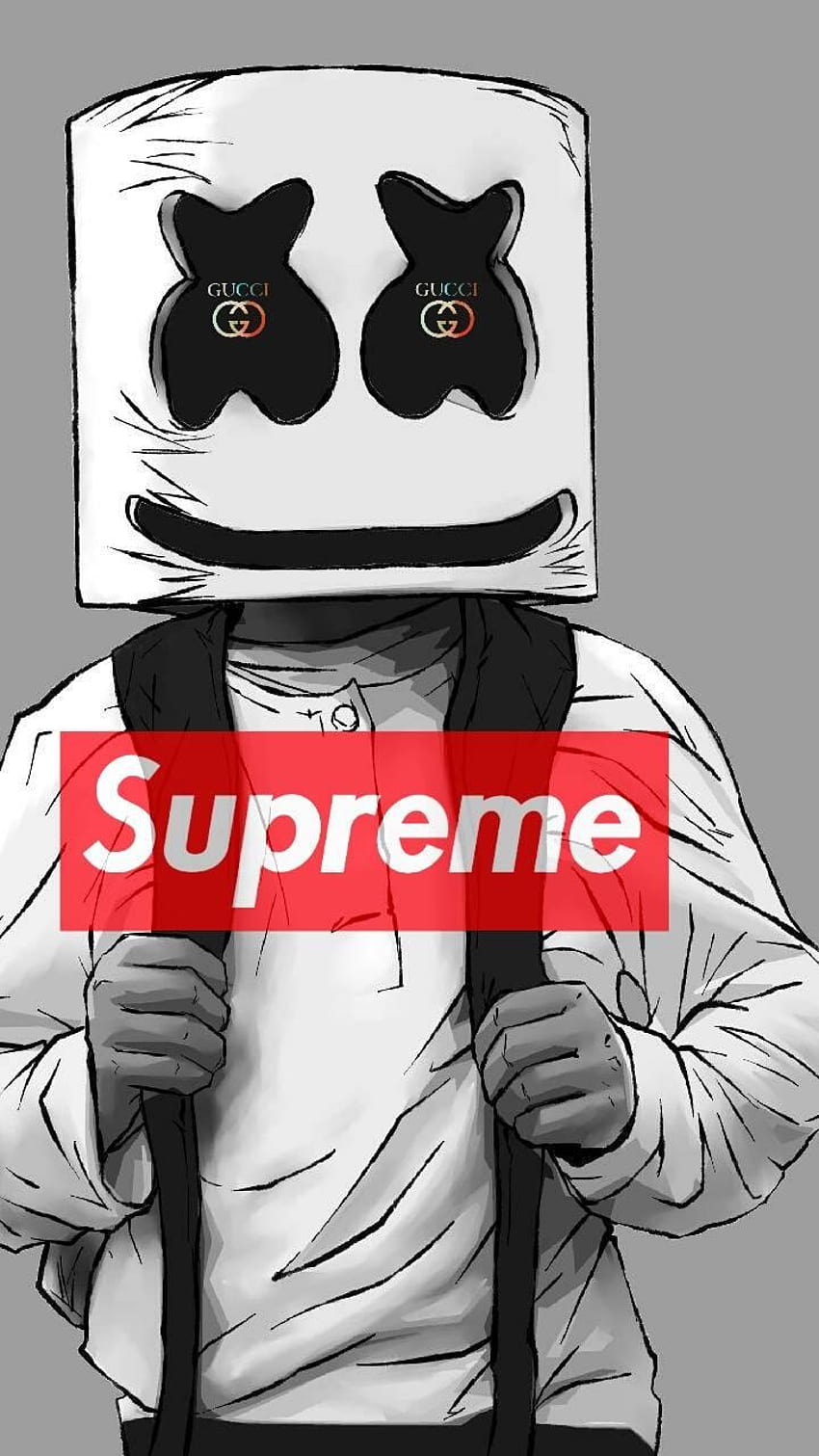 Supreme clearance marshmello hoodie