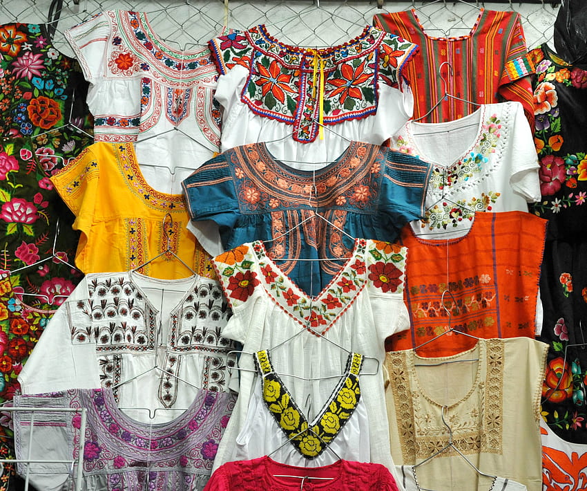 : Mexico, Maya, markets, Mexican, oaxaca, textiles, Chiapas, ropa, blouses, huipils 2599x2172 HD wallpaper