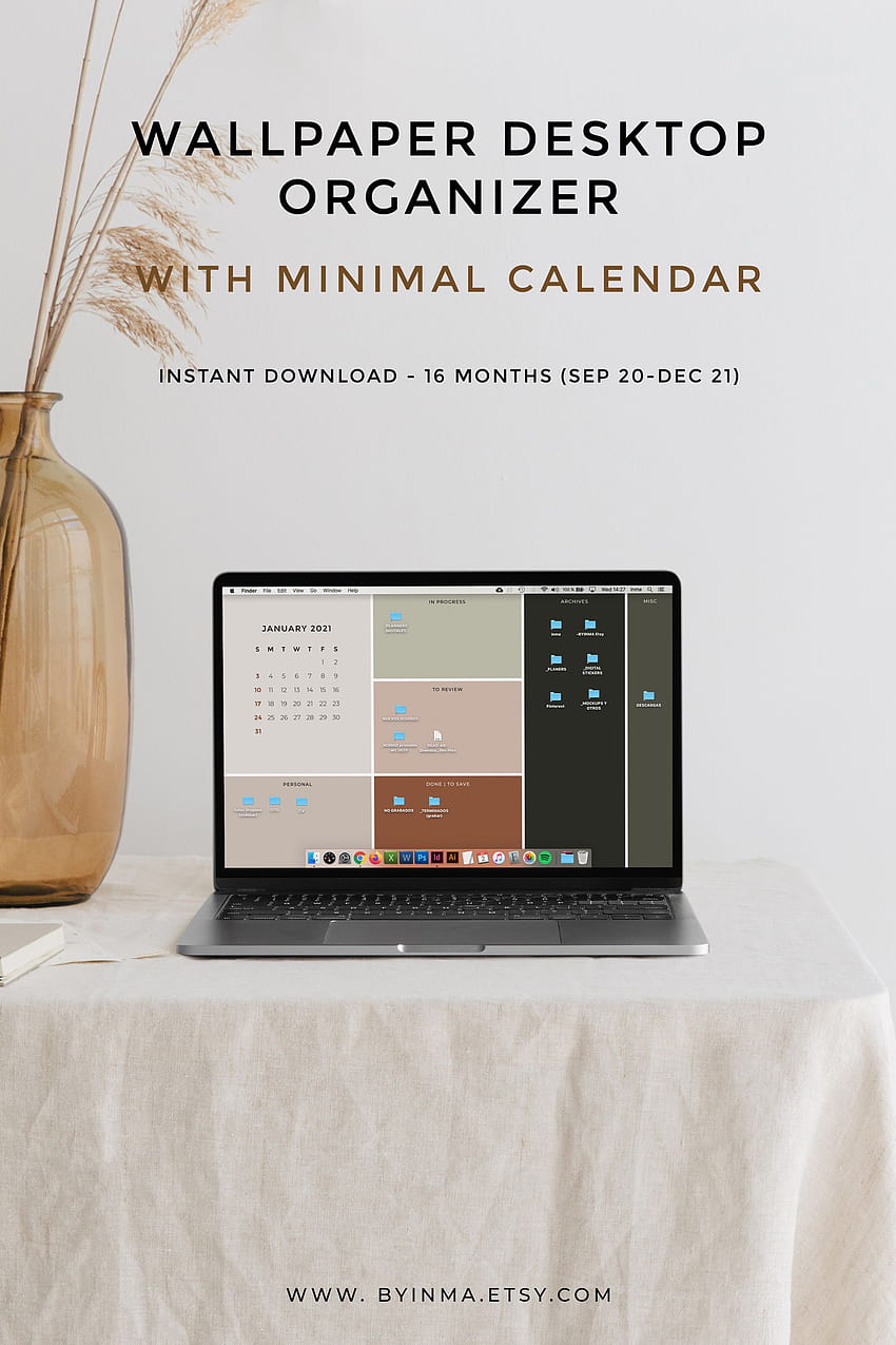 penyelenggara, kalender 2021 2022, Latar belakang minimalis untuk Mac dan Windows. ikon folder disertakan wallpaper ponsel HD