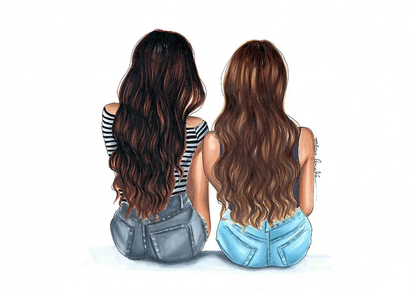 Best Friends Tumblr  Bff Drawings For Friends  HD phone wallpaper  Pxfuel