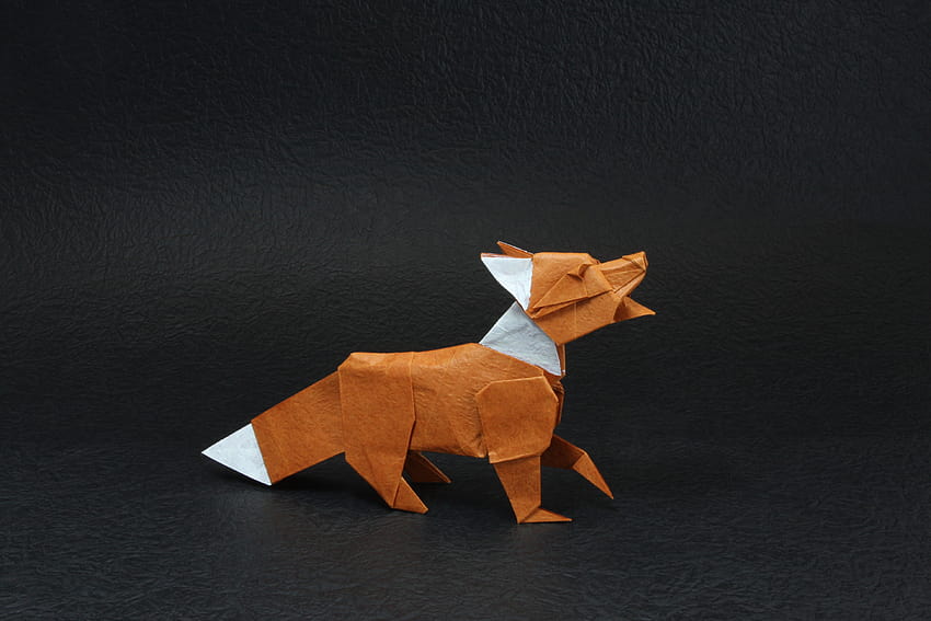 : art paper, origami paper, ART, craft, dog like mammal, carnivoran, creative arts 3888x2592, paper art HD wallpaper